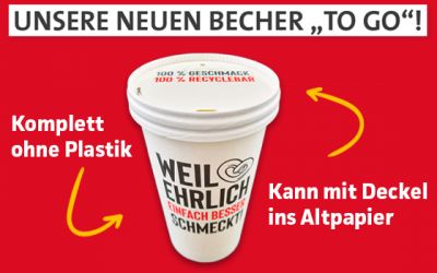 Unsere neuen To-Go-Becher